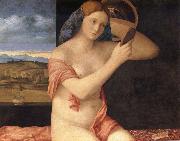 Young woman at her toilet Giovanni Bellini